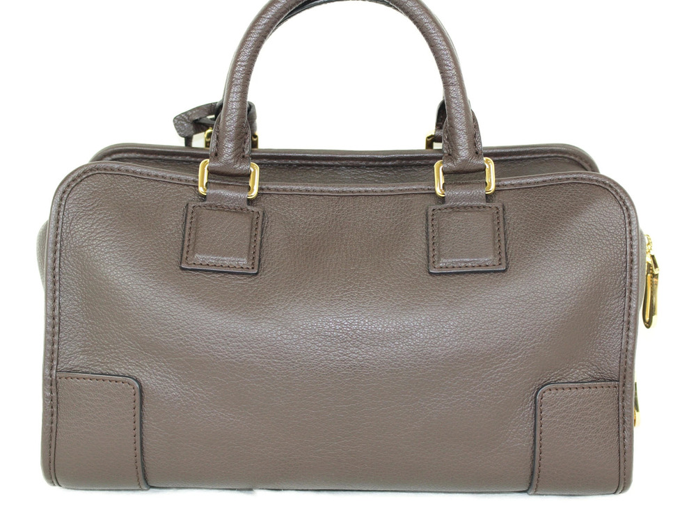 Loewe Amazona Brown Leather Handbag Brown